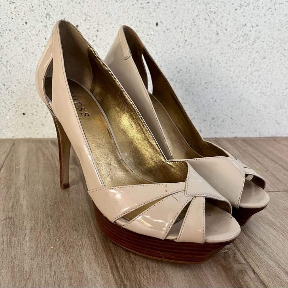 GUESS Paten Leather Heels Size 9